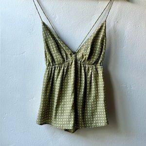 FAITHFULL THE BRAND, Emalee Top, Green, Size 4